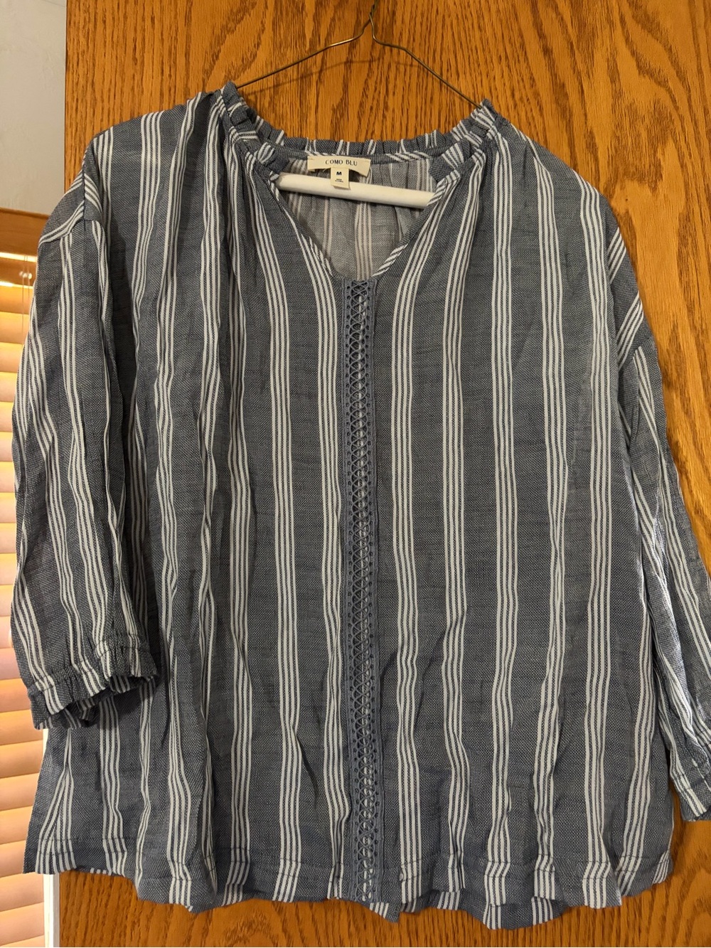 Casual Blue Striped Shirt